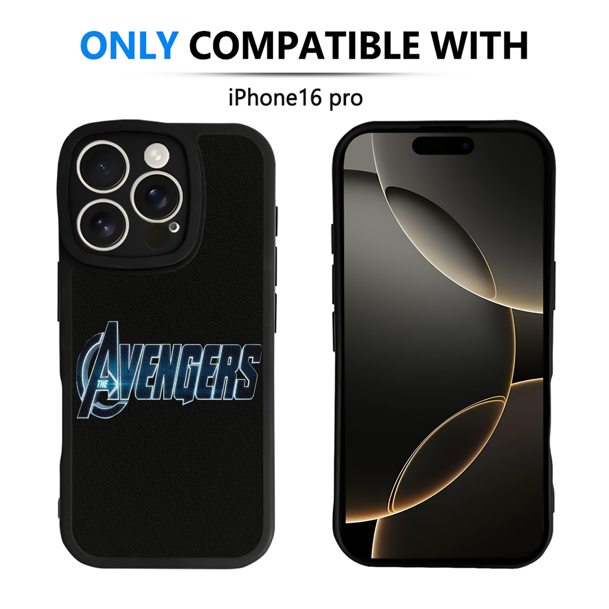 （画像用） アベンジャーズ The Avengers 【iPhone 16シリーズ対応】シリコンスマホケース（レザー調） 材質：シリコン